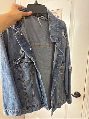 Distressed Light Blue Denim Jacket